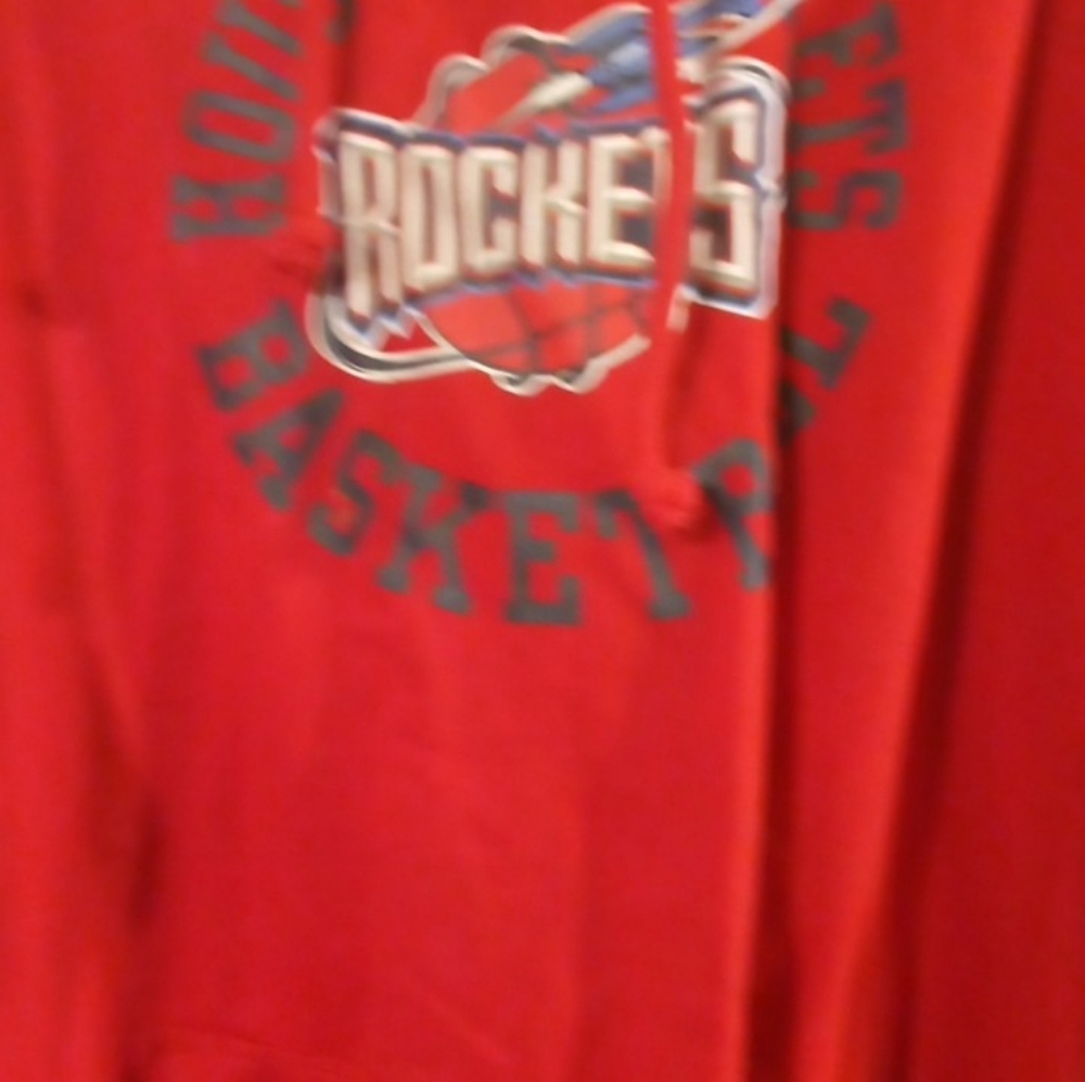 The Men's Houston Rockets Mitchell & Ness Red Big & Tall Throwback Logo Pullover